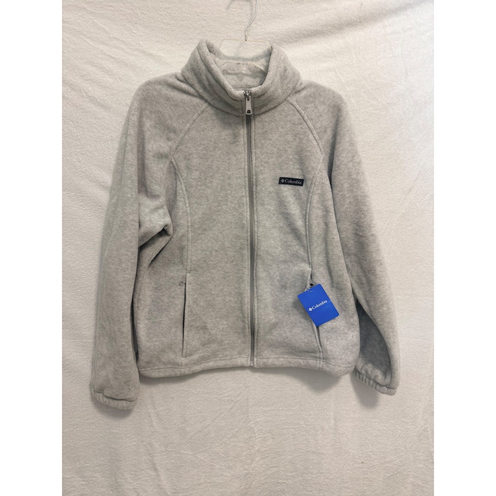 Columbia Benton Springs Full Zip Fleece Jacket Grey XL 1372111-034 Women NEW